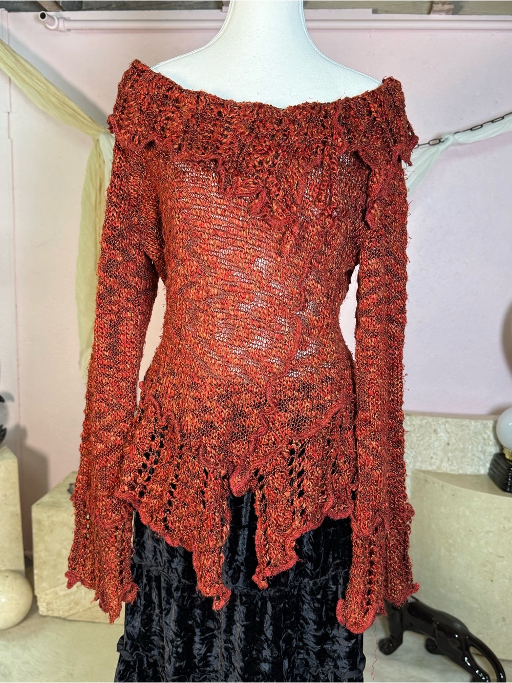 Fairy Grunge whimsy sweater vintage Large